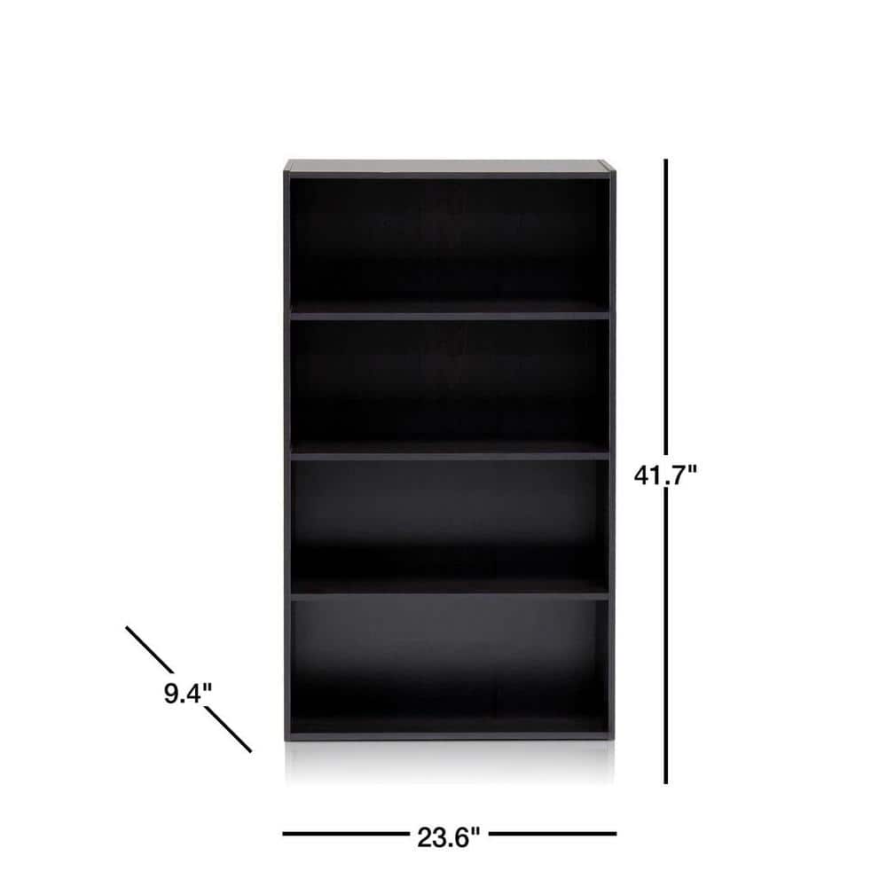 Espresso 4-Tier Engineered Wood Bookcase