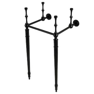 Fauceture Brass Console Sink Leg in Matte Black