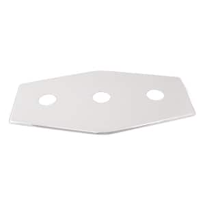Three-Hole Remodel Cover Plate for Bathtub and Shower Valves, Powder Coat White