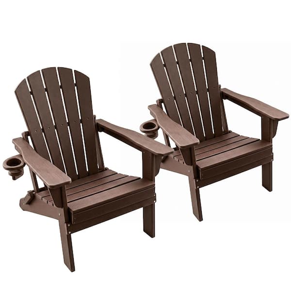 HDPE Adirondack Chair – Weatherproof, Maintenance-Free, Easy Assembly, Multi-Cup Holder, 400lb Cap, 2PCS