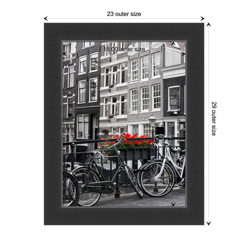 Corvino Black Solid Wood Wall Picture Frame 18x24 Inches