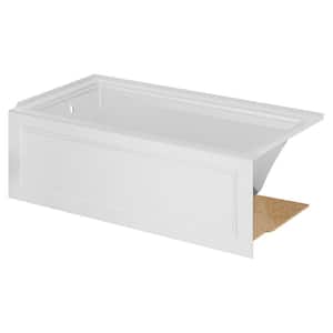 Town Square S 60 in. x 30 in. Soaking Bathtub with Left Hand Drain in White