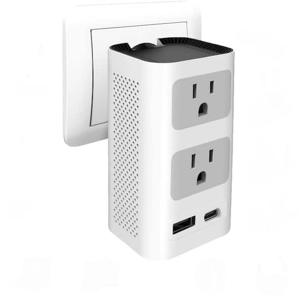 Universal Travel Adapter Combo 110-Volt Voltage Power Converter US to Europe with 1-USB A 1-USB C (Type C G I A)