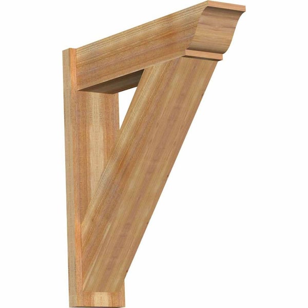 Ekena Millwork 8 in. x 36 in. x 32 in. Western Red Cedar Traditional Rough Sawn Outlooker