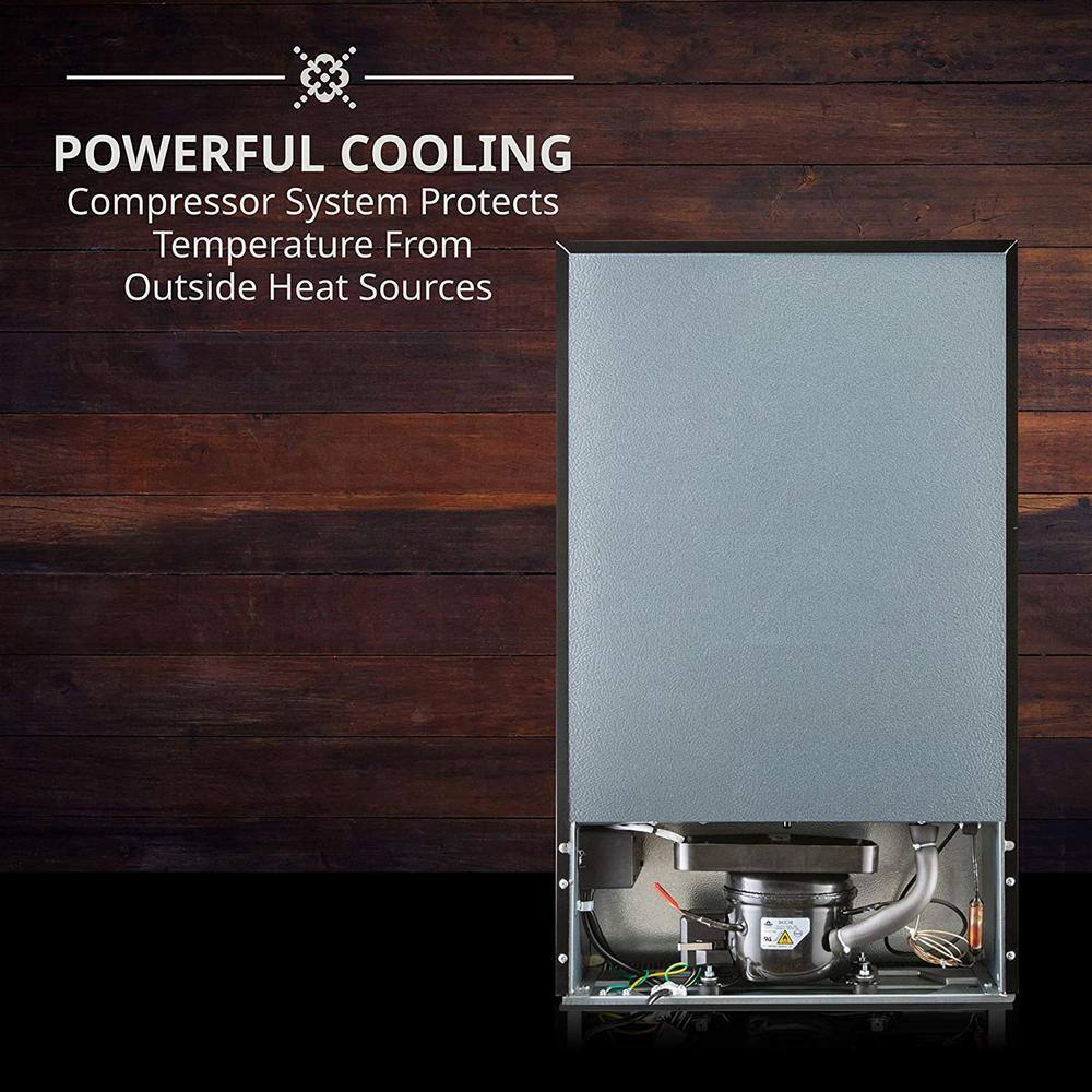 Ivation Black Freestanding Wine Cooler with Interior Lighting