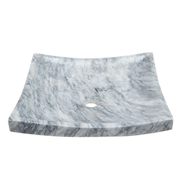 ModernLine 18 in. Corner Bathroom Sink, Badal Gray, Marble Finish