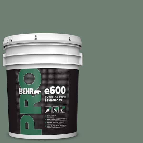 BEHR PRO 5 gal. #460F-5 Island Palm Semi-Gloss Exterior Paint