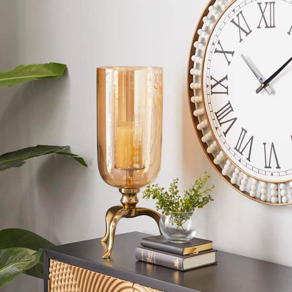 SULLIVANS 20.5 in. H Modern Gold Hurricane Candle Sconce MET2156 - The Home  Depot