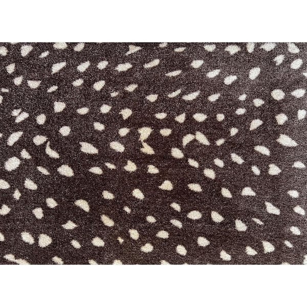 2 ft. x 3 ft. Chocolate Animal Print Washable With UV Protection Area Rug