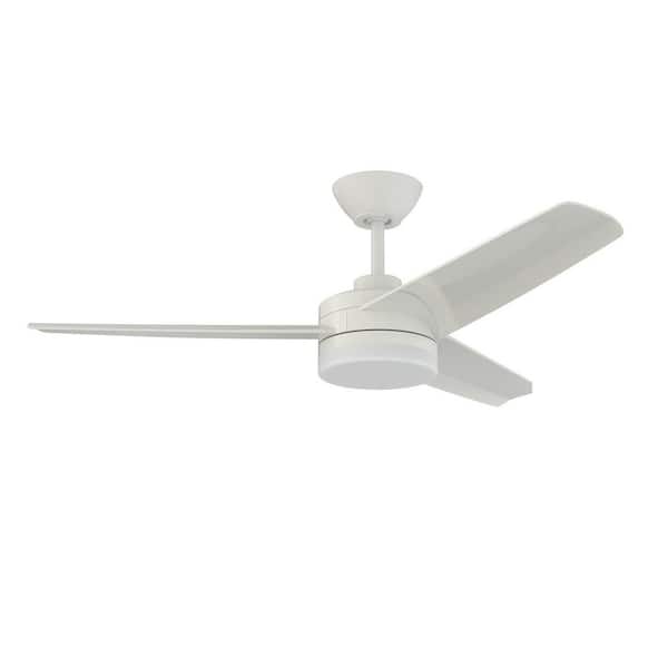 Kendal Lighting SIROCCO 44 in. Integrated LED Indoor White Ceiling Fan with White Polycarbonate (PC) Plastic Shade