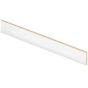 White 47 in. Length x 1/2 in. Deep x 7-3/8 in. Height Stair Riser Laminate Trim to be Used with Cap A Tread
