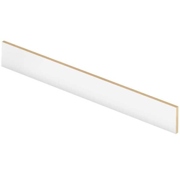 Cap A Tread White 47 in. Length x 1/2 in. Deep x 7-3/8 in. Height Stair Riser Laminate Trim to be Used with Cap A Tread