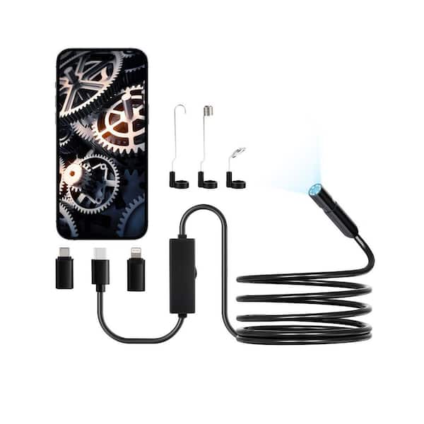 Endoscope Camera, 1920P HD Borescope, 8 LED Lights Inspection Camera with 10FT. Cable, 2X Zoom, IP67 Snake Scope Camera