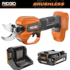 18V Brushless Cordless Battery Pruner with 2.0 Ah Battery and Charger