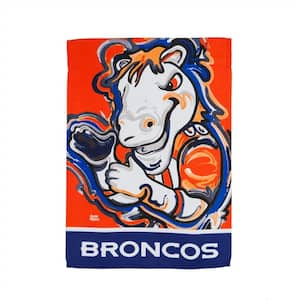 12.5 in. x 18 in. Denver Broncos Justin Patten Artwork Mascot Garden Flag