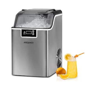 44 lbs. Freestanding Ice Maker in silver