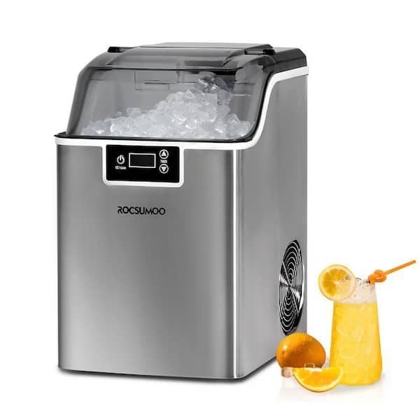 Unbranded 44 lbs. Freestanding Ice Maker in silver