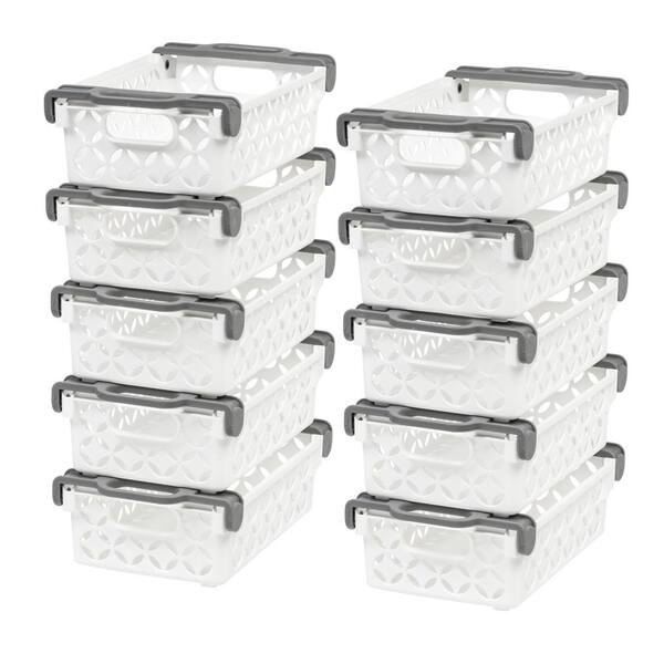 IRIS Small Decorative Basket in white (10-Pack) 586121 - The Home Depot