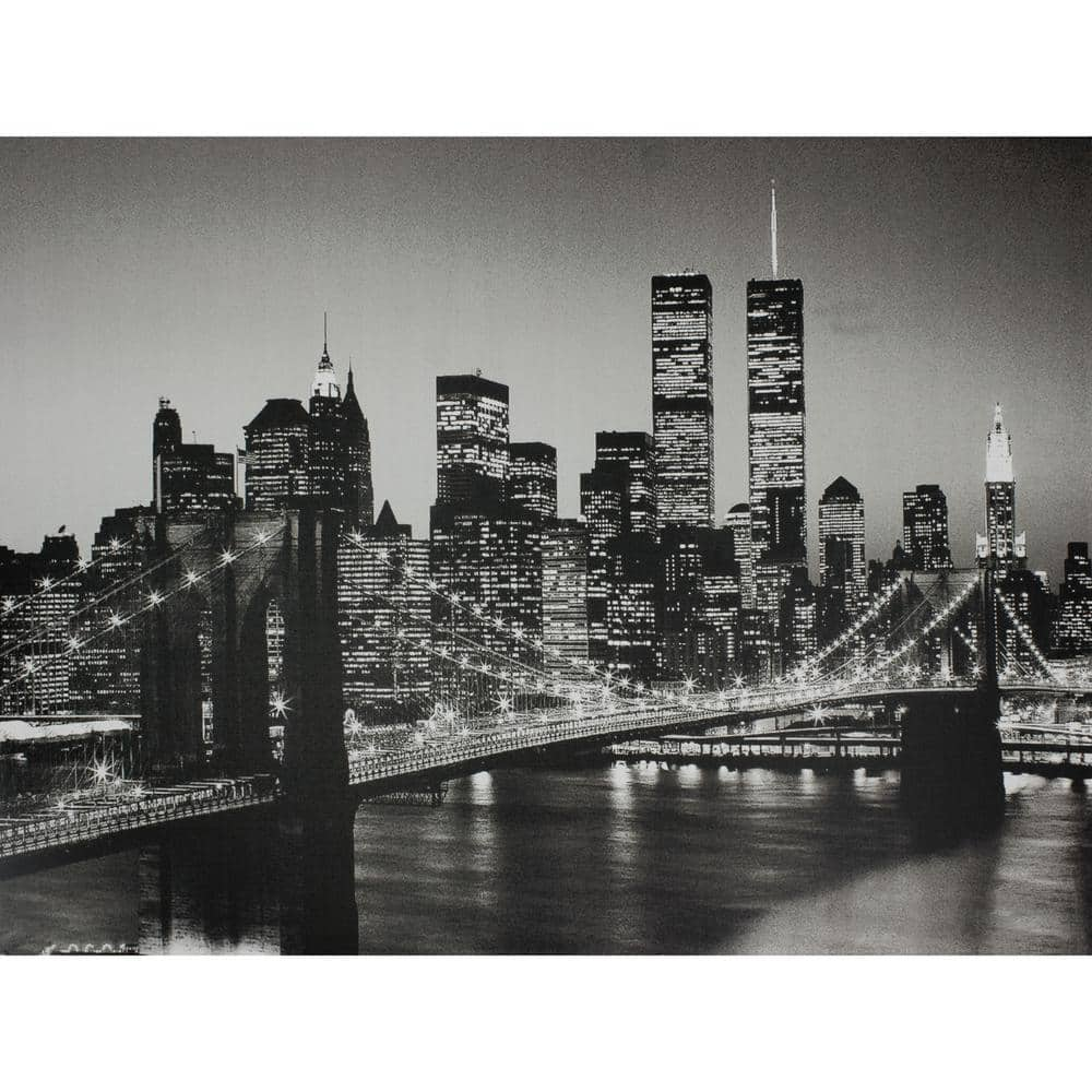 Oriental Furniture 23 5 In X 31 5 In Brooklyn Bridge Wall Art Can Art Ny3 The Home Depot