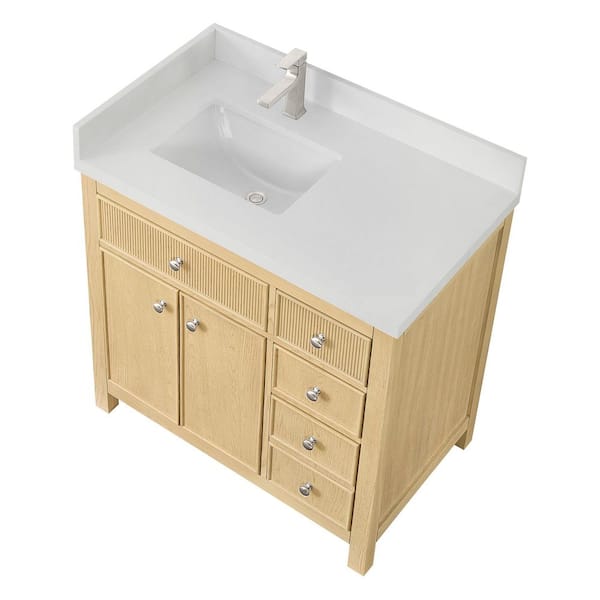 Wyndham Collection Rian 36 in. Single Freestanding Scandinavian