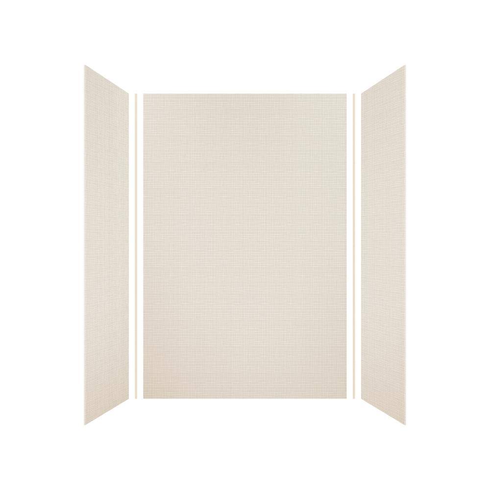Cameo Beige Composite 3-Panel Shower Wall Kit, 36" x 48" x 72"