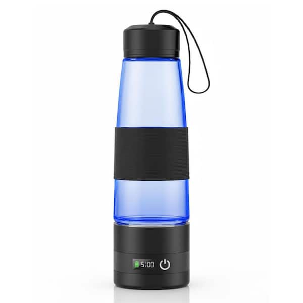 16.23 oz. Hydrogen Glass Water Bottle 3300 PPB SPE PEM Tech Portable Generator 460ML for Home Office Fitness Drinking