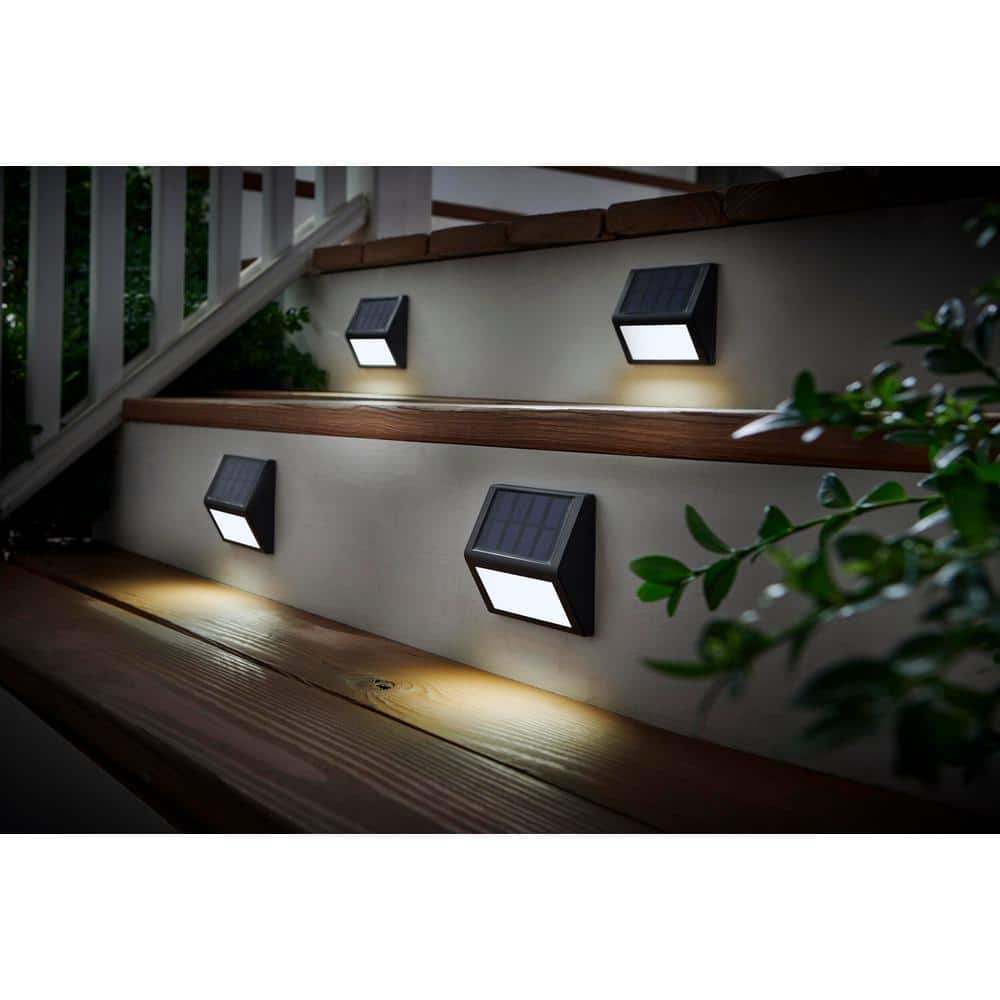 10 Lumen Black LED Weather Resistant Outdoor Solar Stair Light (4-Pack) price history on PriceWatchPro