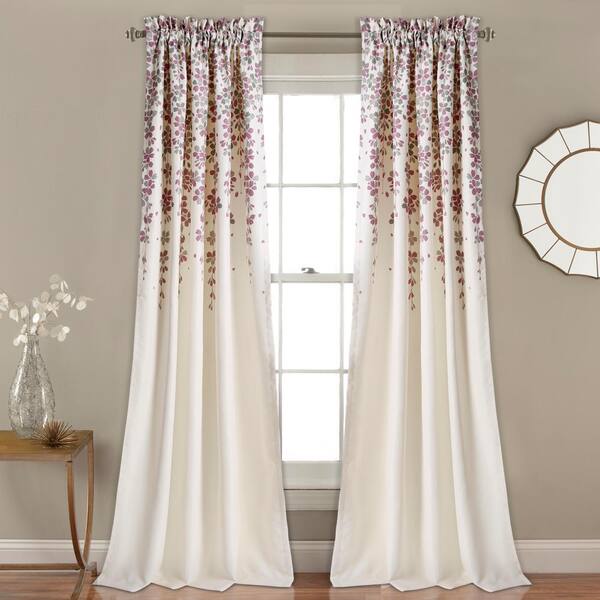 Lush Decor Purple Solid Rod Pocket Room Darkening Curtain 52 In W X 84 L Set Of 2 16t001631 The Home Depot Lush Decor Purple Solid Rod Pocket Room, Purple Room Darkening Curtains