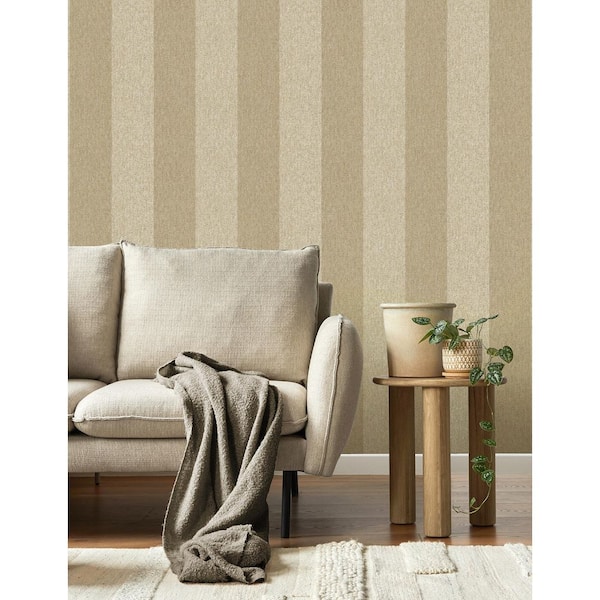 Finn Brown Chevron Stripe Non-Pasted Wallpaper, 56.4 sq. ft.