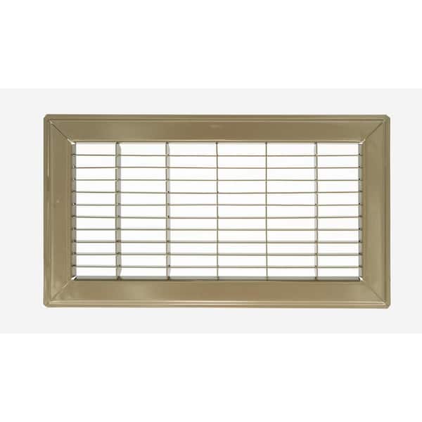 Venti Air 12 in. Wide x 08 in. High Rectangular Floor Return Air Grille of Steel for Duct Opening 12 in. W x 08 in. H