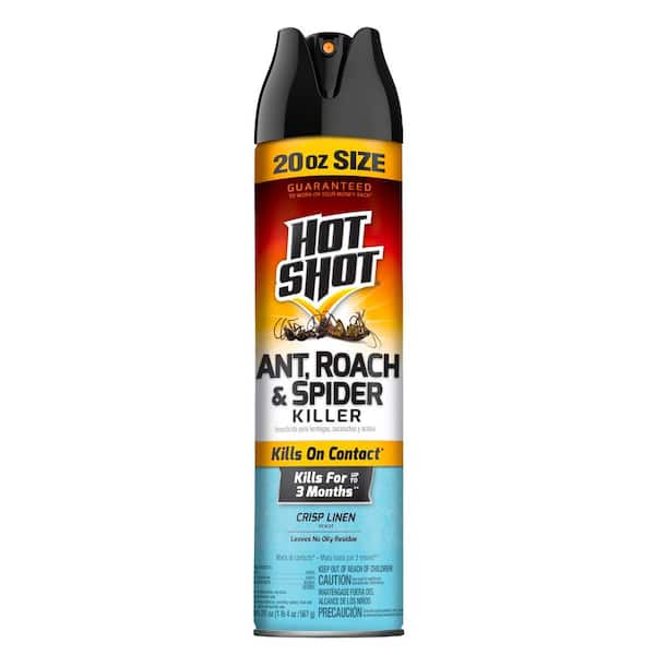 Hot Shot 20 oz. Ant, Roach, and Spider Insect Killer Aerosol Spray Crisp Linen Scent