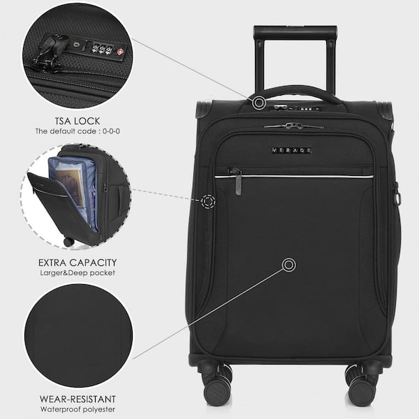 Mixi 14 Inch Underseat Carry On Luggage Lightweight Mini Suitcase