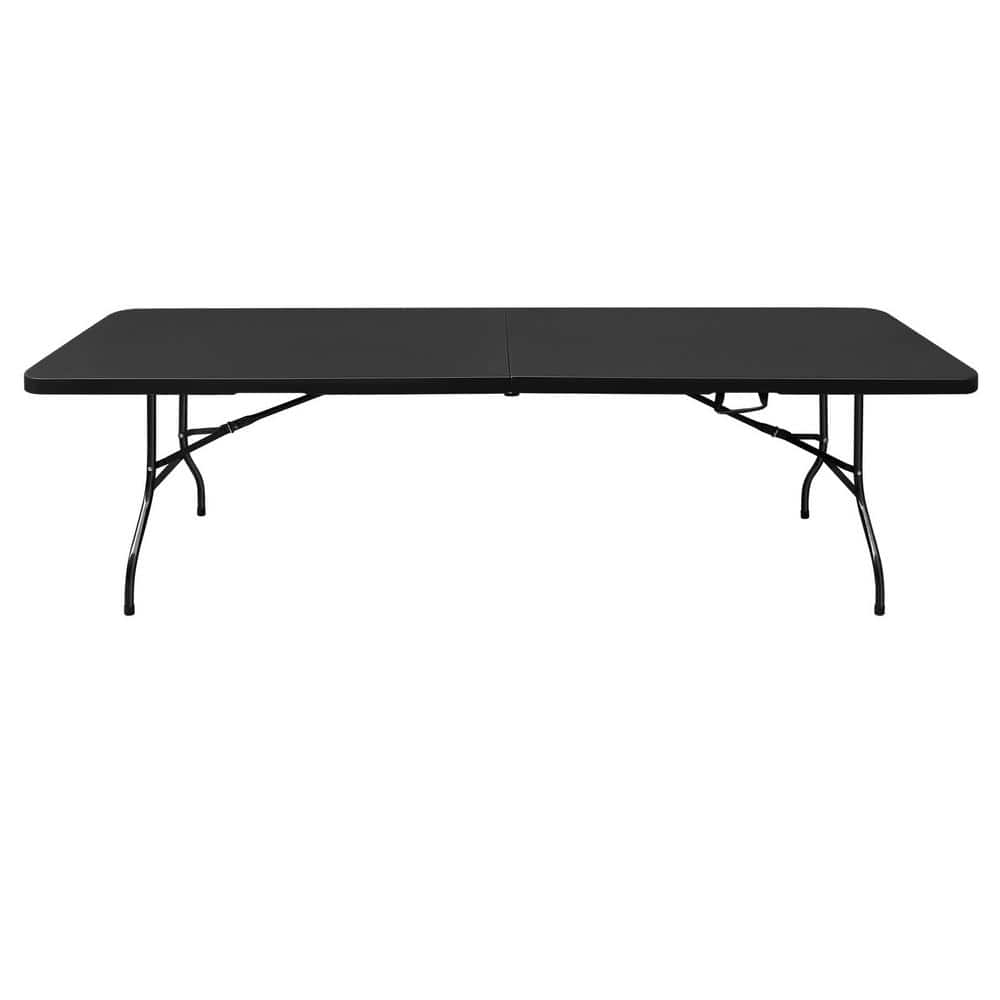 96 in. W Black Rectangle Iron Frame Material Picnic Table Seats 6-People Portable Foldable Picnic Table price history on PriceWatchPro