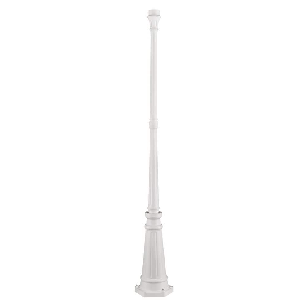 Textured White Outdoor Lamp Post