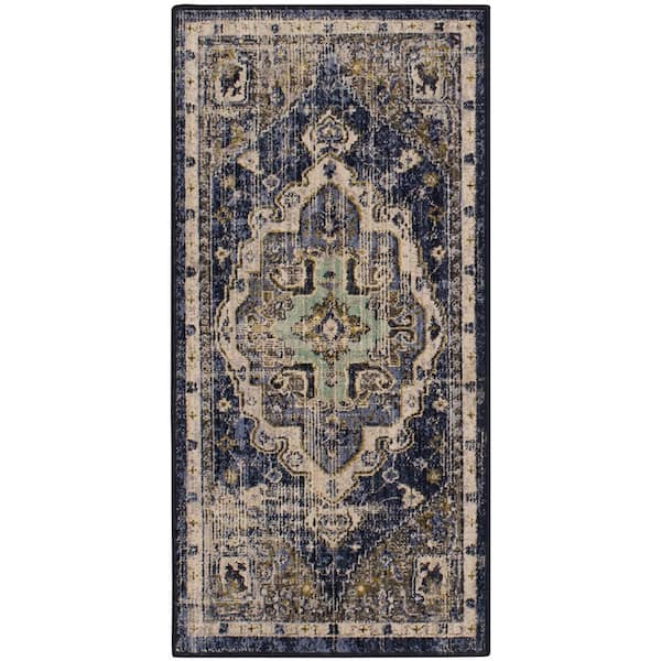 Mohawk Home Pantaleone Indigo 2 ft. x 4 ft. Oriental Area Rug