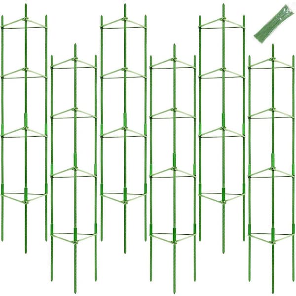 Primehome 6-Pack Tomato Cage for Garden Plant Support Trellis for Potted Plants, Tomato Cages Plant Stakes