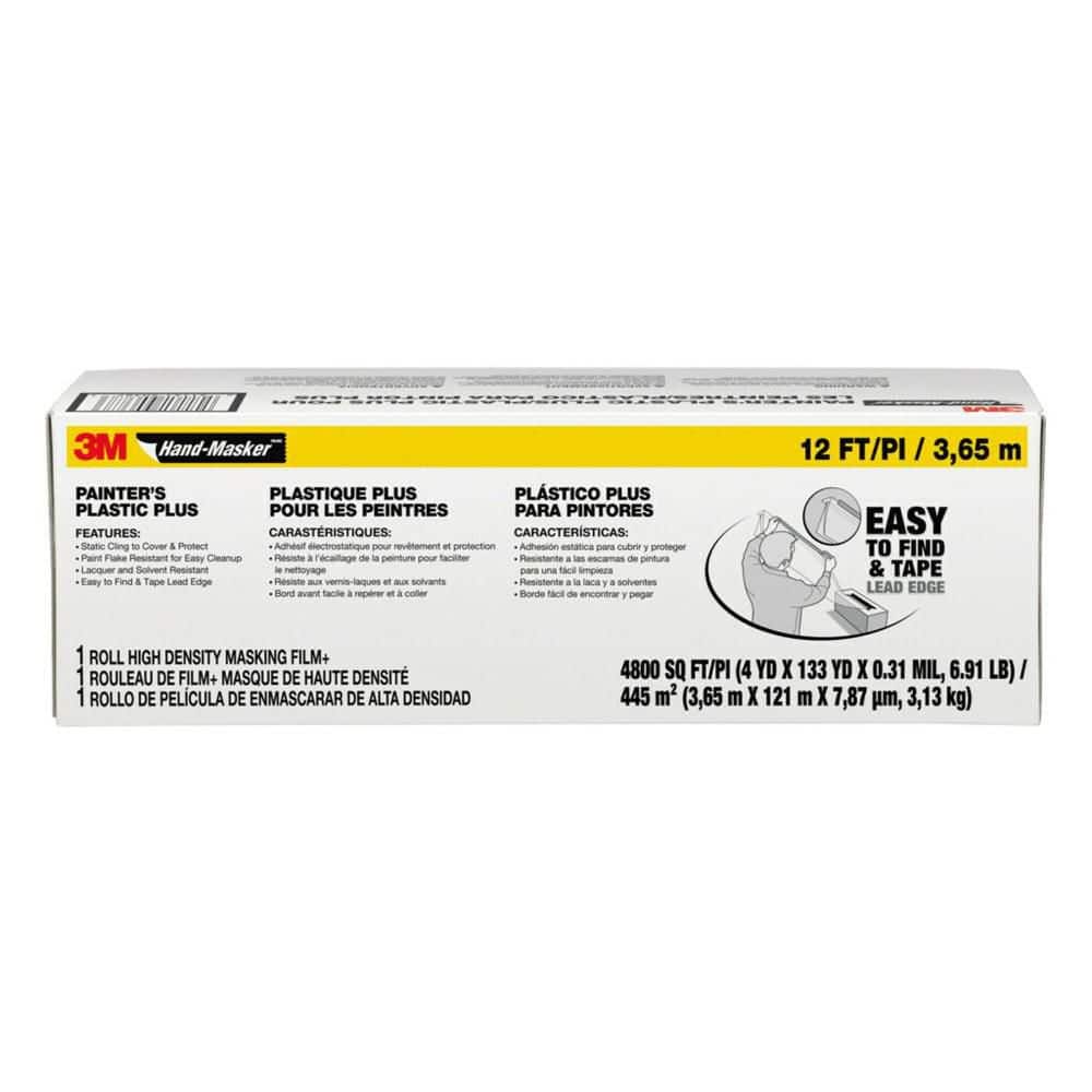 12 Ft. x 400 Ft. Hand-Masker Painters Plastic Plus (1 Roll)