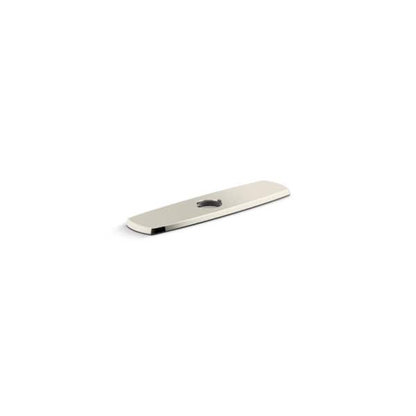 KOHLER Graze 2.75 in. 3-Hole Metal Kitchen Faucet Escutcheon in Vibrant Polished Nickel