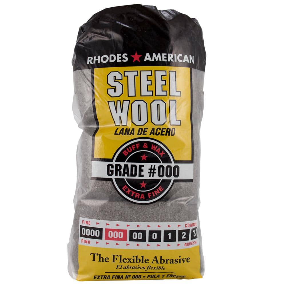 Rhodes American Steel Wool, Super Fine Grade #0000, 12 Pads