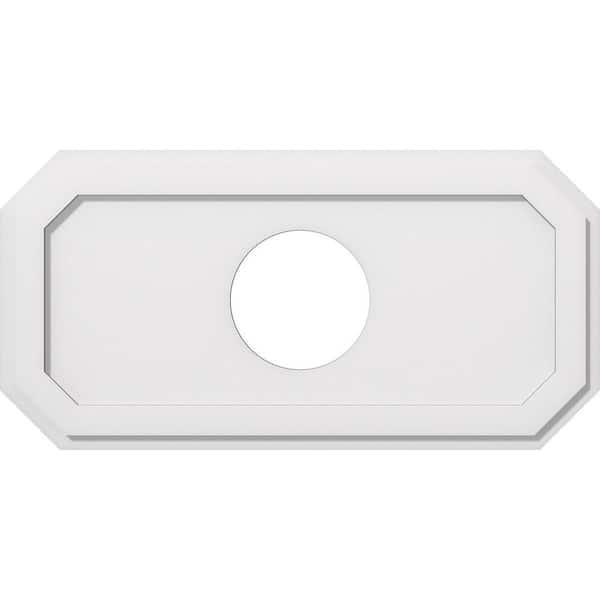 Ekena Millwork 30 in. W x 15 in. H x 7 in. ID x 1 in. P Emerald Architectural Grade PVC Contemporary Ceiling Medallion