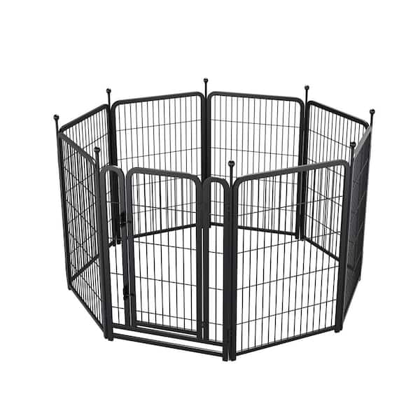 40 in. Heavy Duty Metal Iron Garden Fence for Dogs and Pets