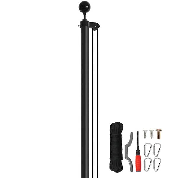 SVOPES 30 ft. Sectional Flagpole Kit, Heavy Duty Aluminum Alloy In-Ground Flagpole for Outdoor Use, 3 x 5 American Flag