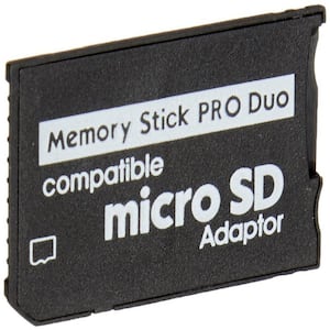 Single slot MicroSDHC, Micro SD to Memory Stick Pro Duo Adaptor
