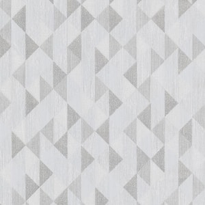 Ethan Silver Triangle Silver Wallpaper Sample