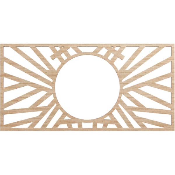0.25 in. x 7.375 in. x 10 in. Wood Medallion Moulding