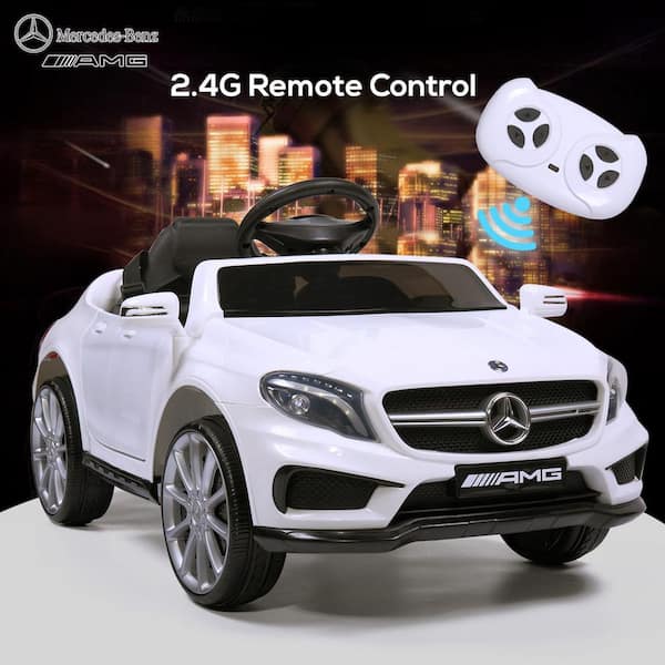 TOBBI Licensed Mercedes Benz Electric Car 6-Volt Kid Ride On Car with Remote Control, White