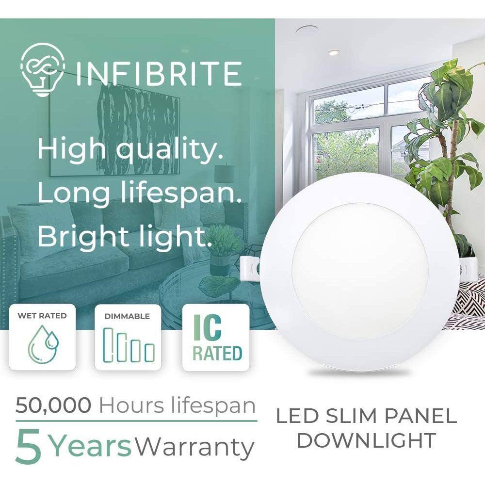 6'' White Aluminum LED Canless Recessed Lighting Kit