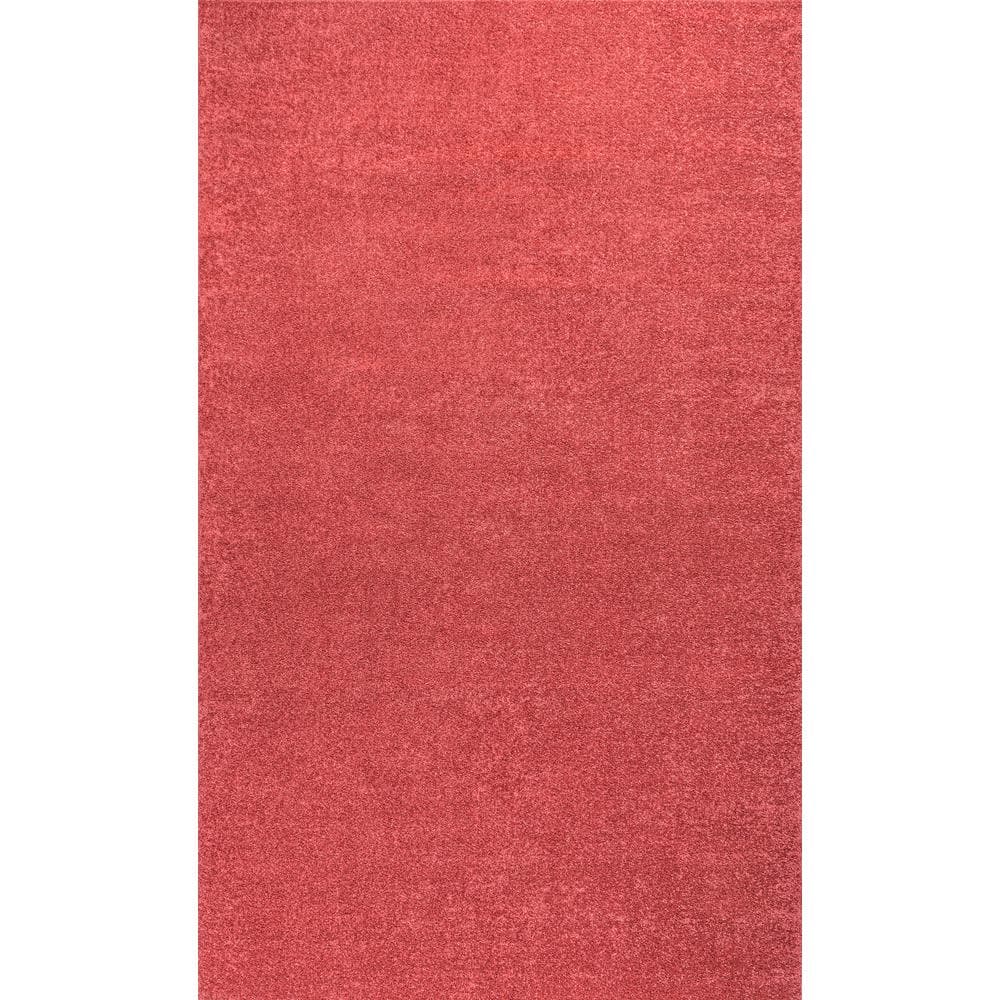 Haze Solid Red Synthetic 9' x 12' Reversible Area Rug