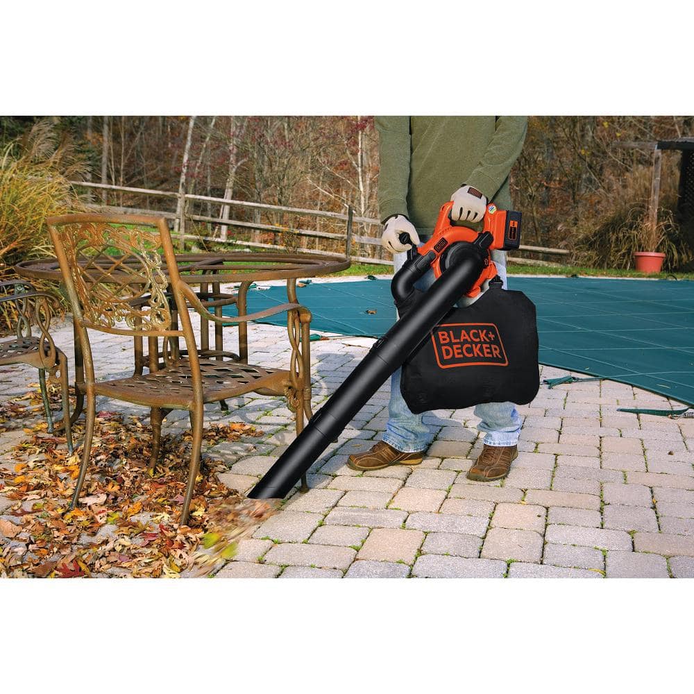 BLACK DECKER 40V MAX 120 MPH 90 CFM Cordless Battery Powered Handheld Leaf Blower & Vacuum Kit with (1) 1.5Ah Battery & Charger