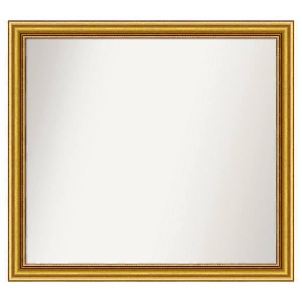 Amanti Art Townhouse Gold 33.75 in. x 30.75 in. Custom Non-Beveled Wood Framed Batthroom Vanity Wall Mirror